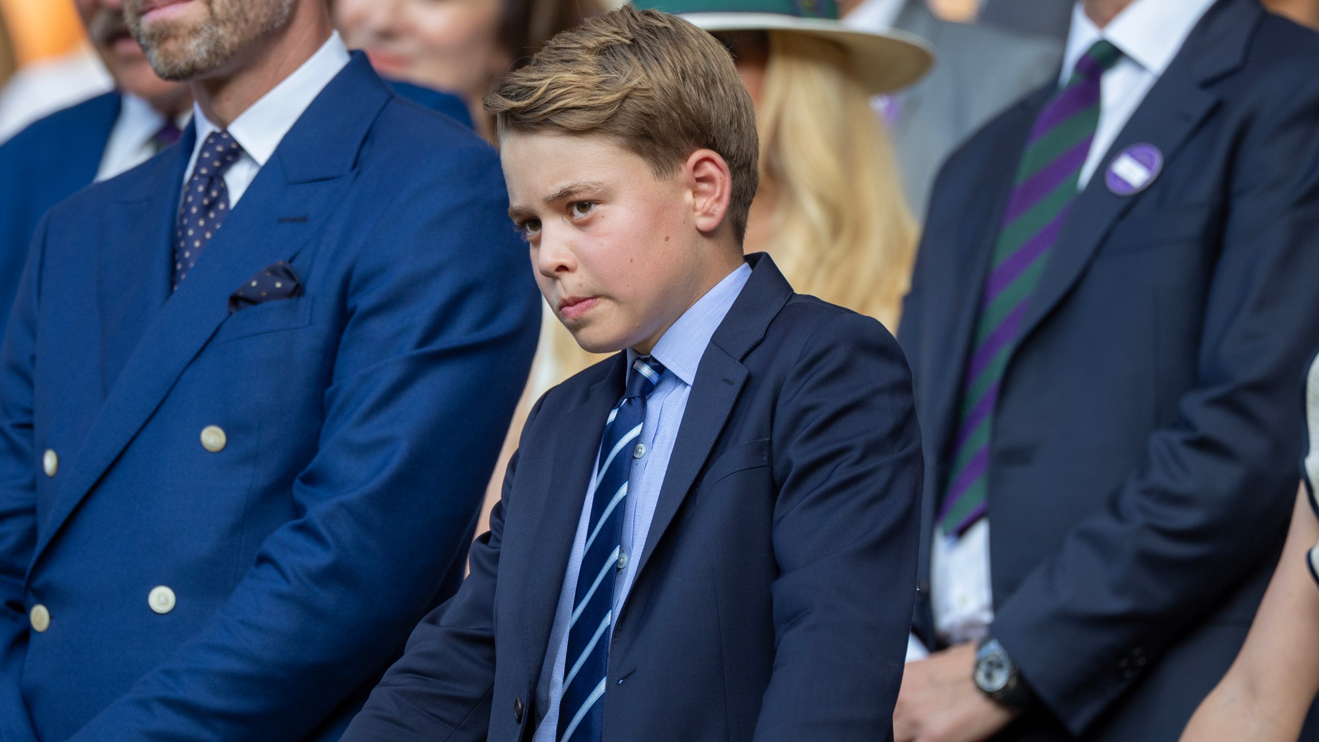 Prince George watches the presentation ceremony of the Gentlemen's Singles Final on Centre Court at Wimbledon on July 13th, 2025