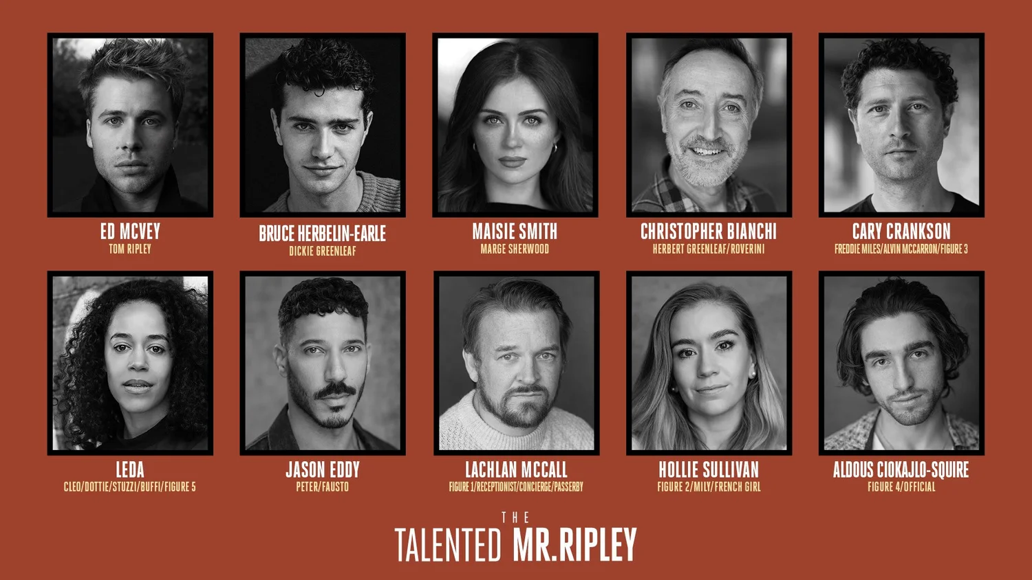 Full cast announced for THE TALENTED MR RIPLEY UK tour