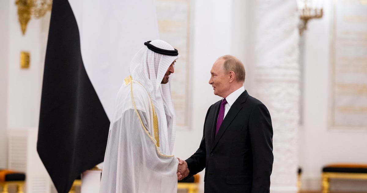 President Sheikh Mohamed meets Vladimir Putin on official visit to Russia