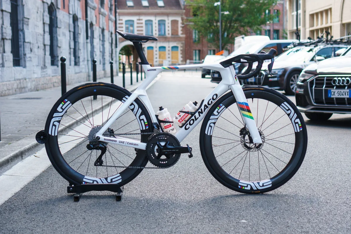 Tadej Pogačar's Colnago Y1Rs at the 2025 Tour de France