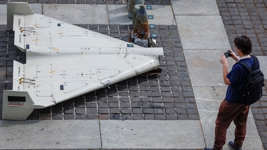 The Shahed, a relatively inexpensive drone, has been used in large numbers by Russia to target Ukraine since late 2022. (REUTERS)