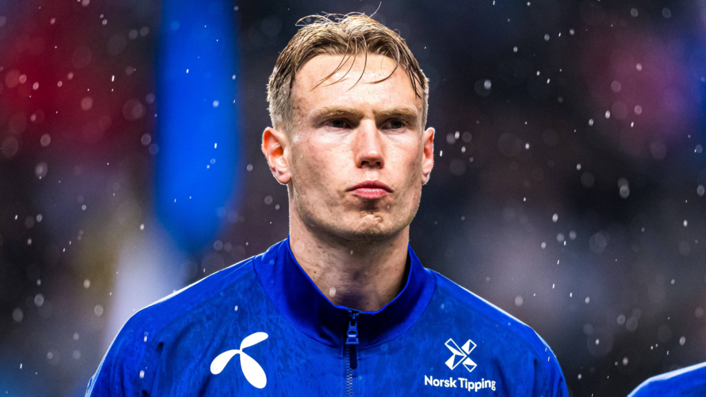 West Brom defender Torbjorn Heggem in the rain