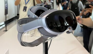 Vivo’s Vision headset blends AR and VR in a single spatial computing device. (Image: Anuj Bhatia/The Indian Express)