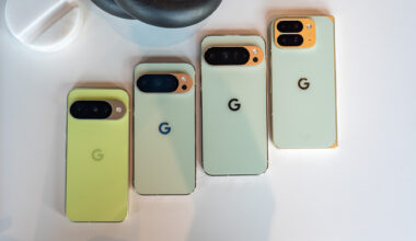 All green colorways of the Google Pixel 10, Google Pixel 10 Pro, Google Pixel 10 Pro XL, and Google Pixel 10 Pro Fold