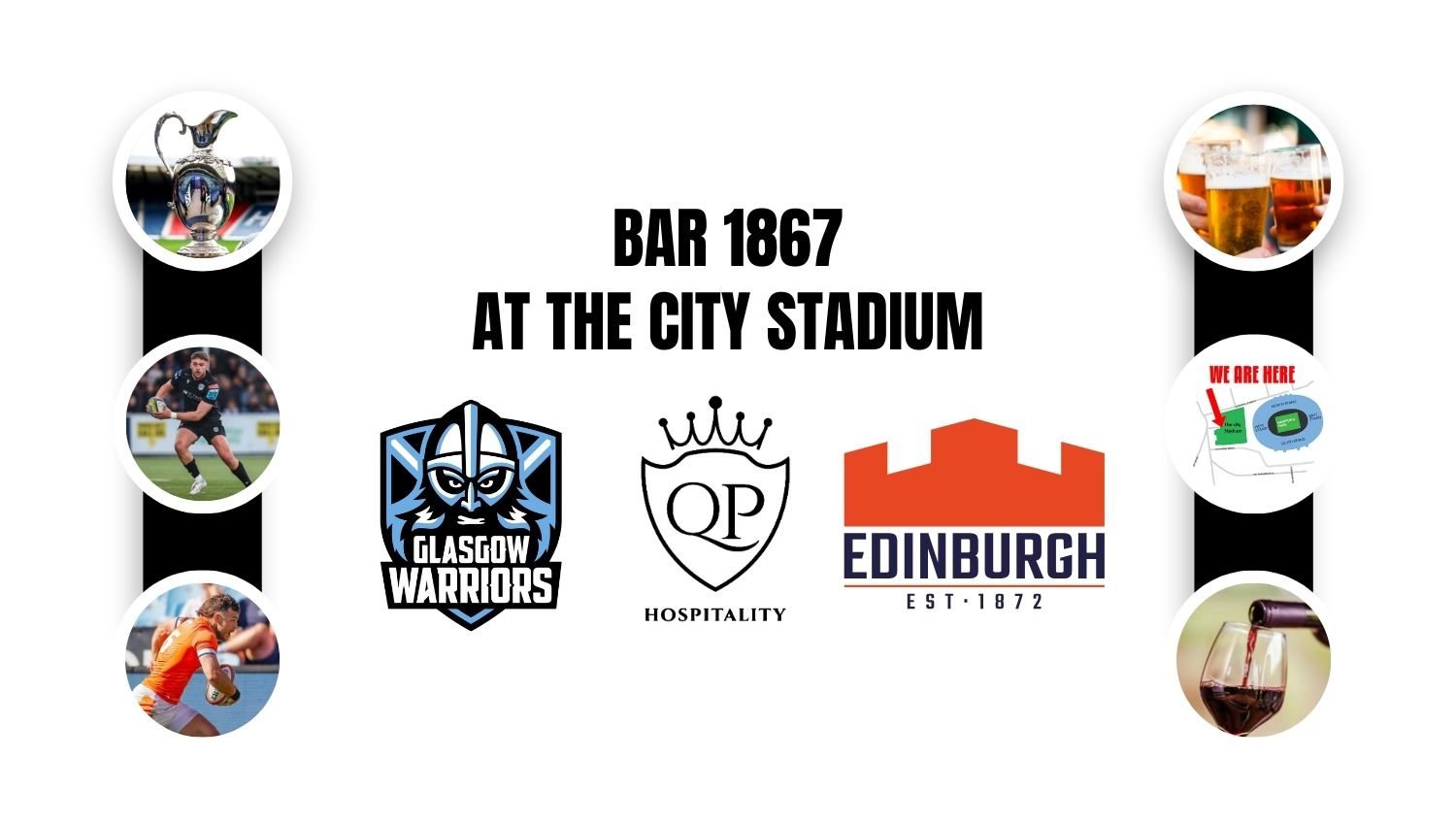 Glasgow Warriors v Edinburgh rugby 1876 Cup - Pre-match Bar 1867 tickets now on sale