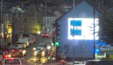 Firefighters on the scene at the Toby Jug pub in Armagh