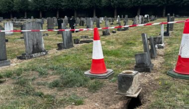 Badgers thought to be responsible for cemetery damage
