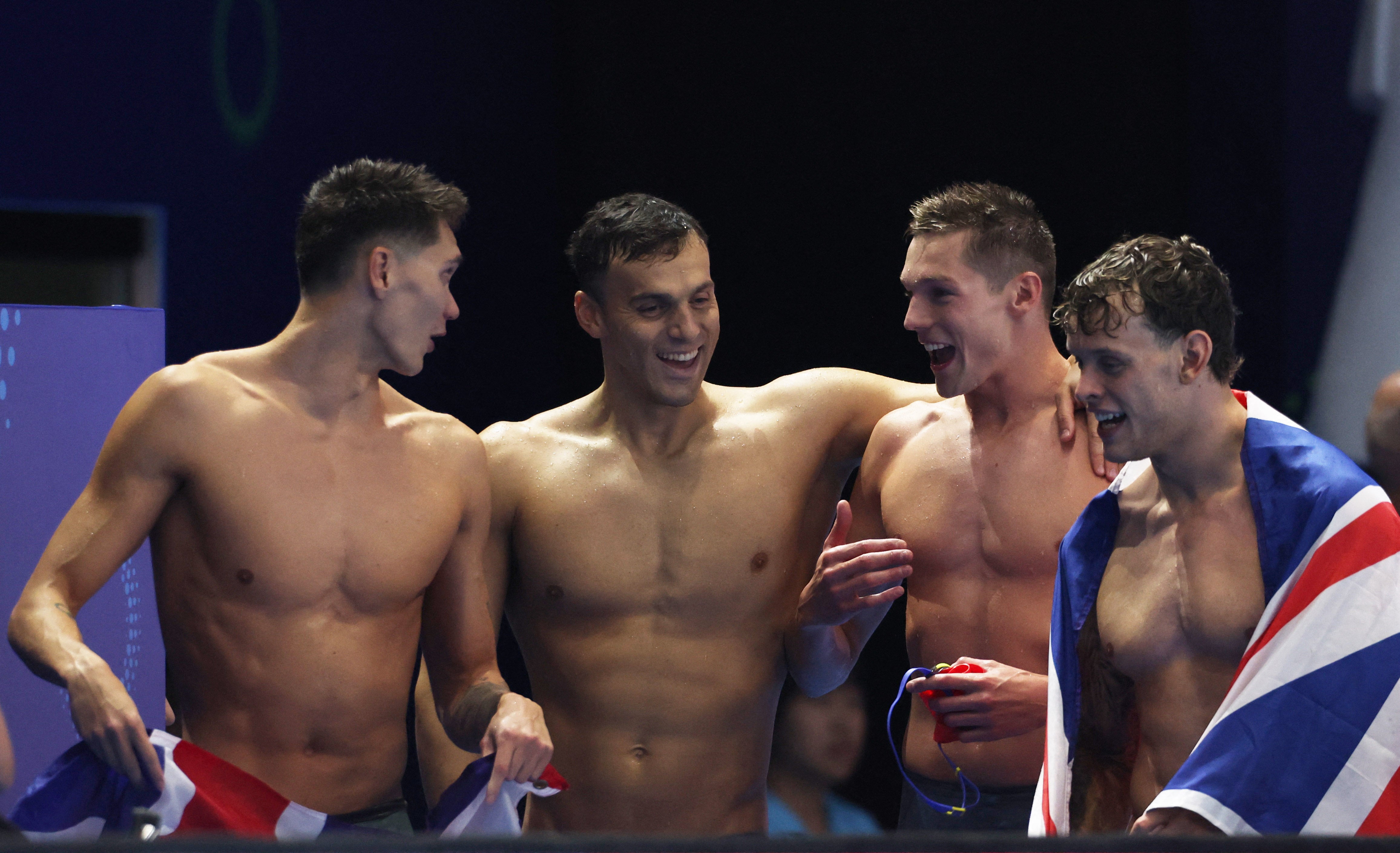 Great Britain won Worlds gold in the 4x200m men’s freestyle relay