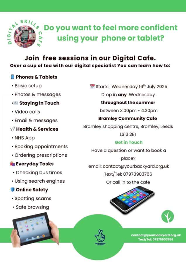 Bramley: Digital Skills Cafe - Free Sessions