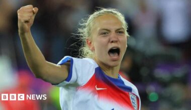 England footballer Esme Morgan in her national team kit