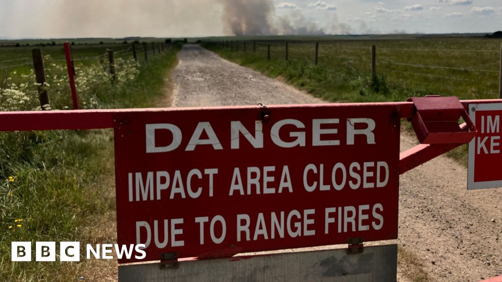 Hundreds of wildfires sparked by 'live-fire' military manoeuvres