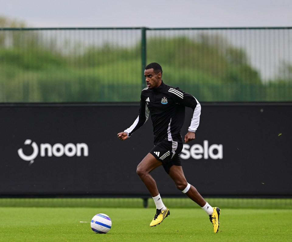 Isak is on his own at the club's Benton training camp