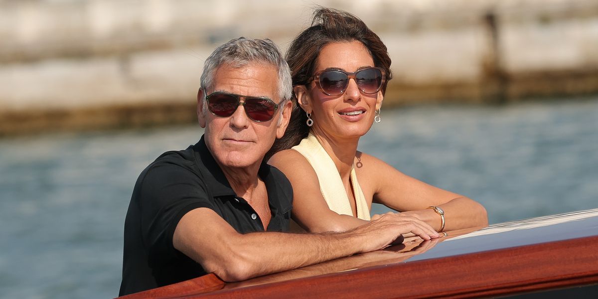 Amal and George Clooney Step Out in Lake Como With Their Kids