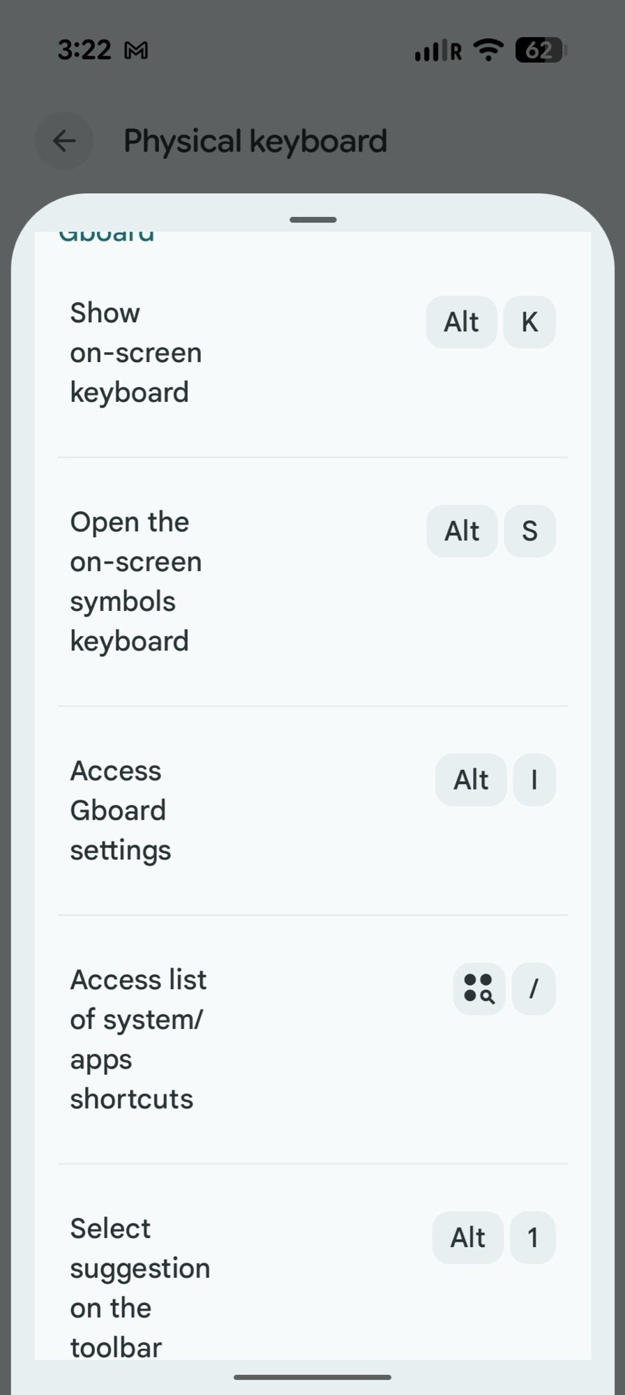 android screenshot physical keyboard shortcuts 5