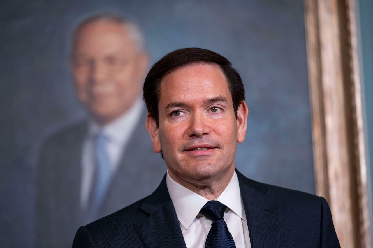 Secretary of State Marco Rubio speaks during a signing ceremony with Parguayan Foreign Minister Rubén Ramírez Lezcano at the State Department in Washington, DC, on Thursday.