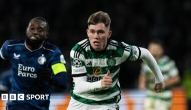 Mitchel Frame during a Champions League game for Celtic