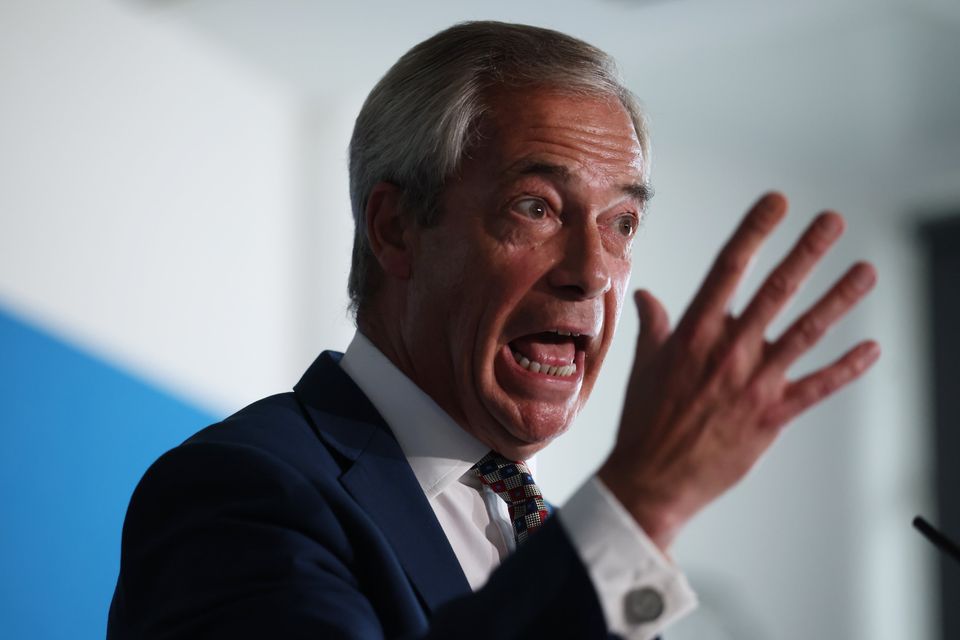 Nigel Farage’s Reform Party in the UK is waiting in the wings for the Labour government to drop the ball.   Above, Farage on stage during the Reform UK Deportations Policy Announcement on August 26. Photo: Getty