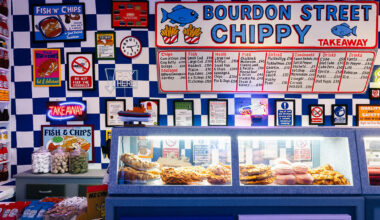 in london, lucy sparrow creates bourdon street chippy entirely in felt