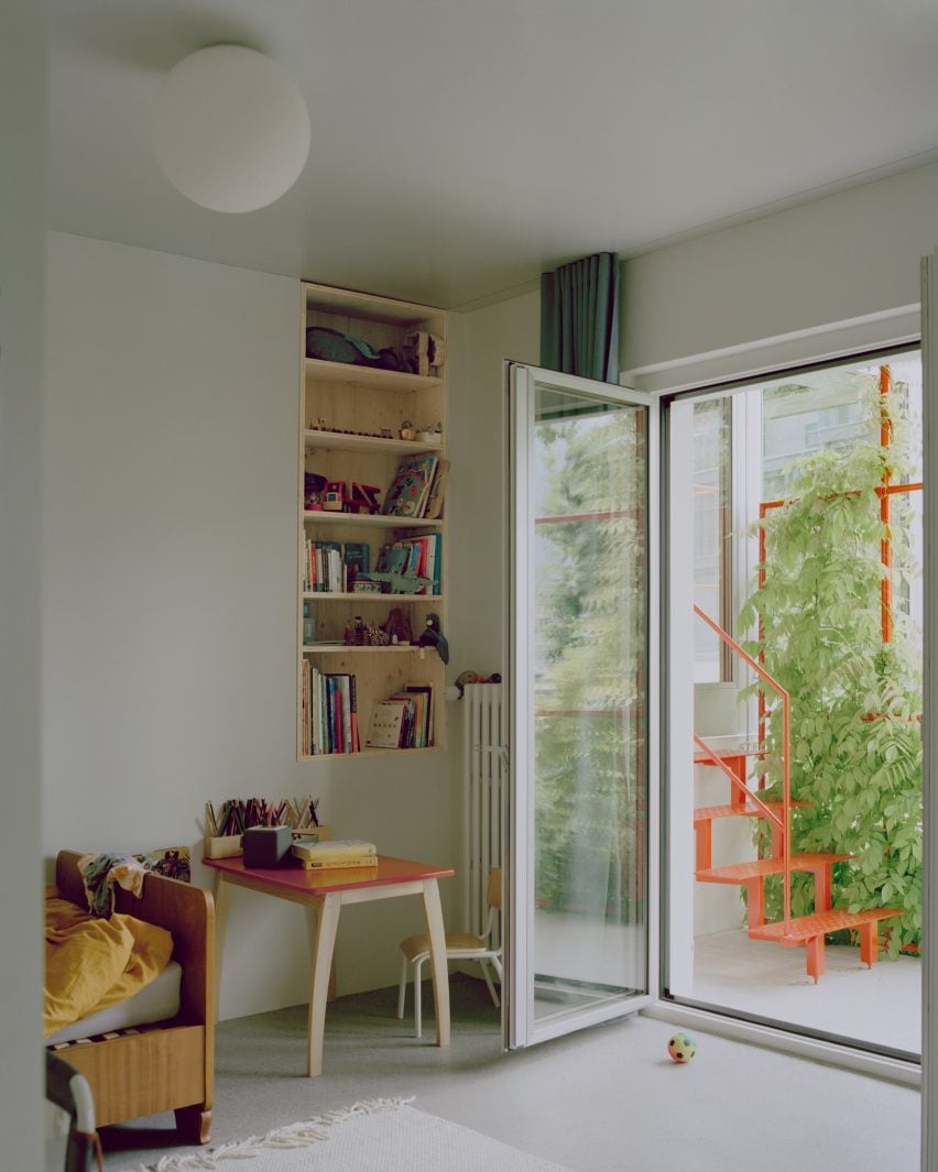 Residential unit leading out to balcony in multigenerational family home