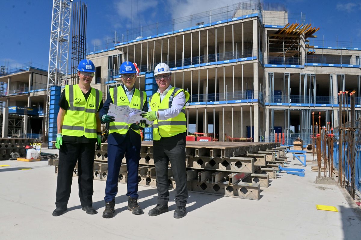 From left: Iwan Lewis, IHP operations manager; Matthew Neal, HTP director; Dr Ed Rysdale, HTP clinical lead; and Sean Delaney, IHP project director. Photo: Steve Leath