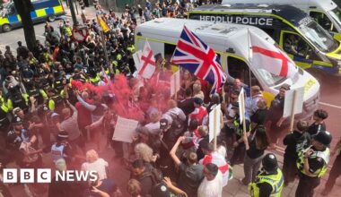 Bristol anti-immigration march met by large counter group
