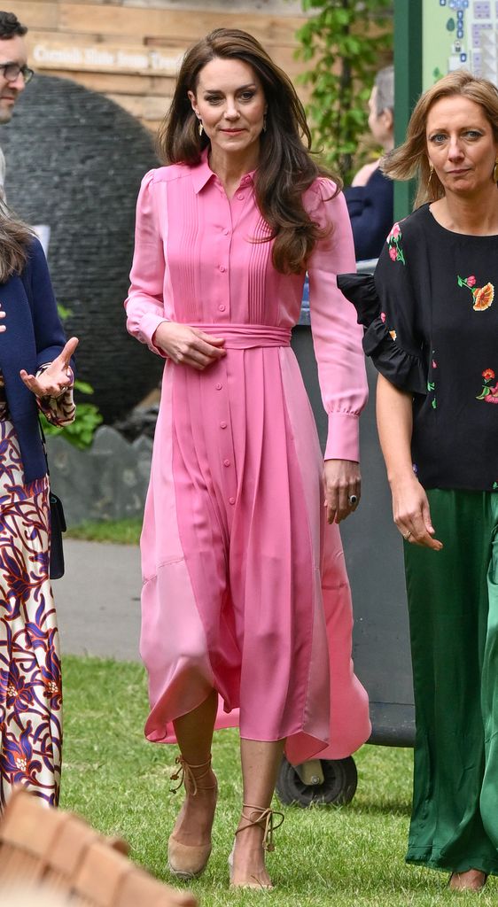 Princess Kate wears ME+EM's silk pink midi dress to the Chelsea Flower Show 2023
