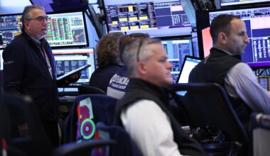 FTSE 100 and US stocks lower as US inflation data holds steady