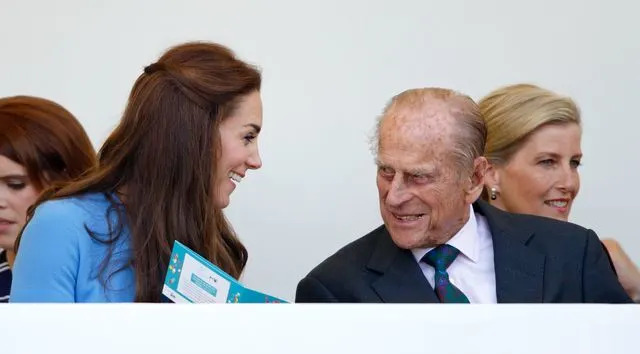 Getty Kate Middleton and Prince Philip on June 12, 2016