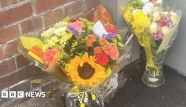 Sunflower and an array of flowers on the street