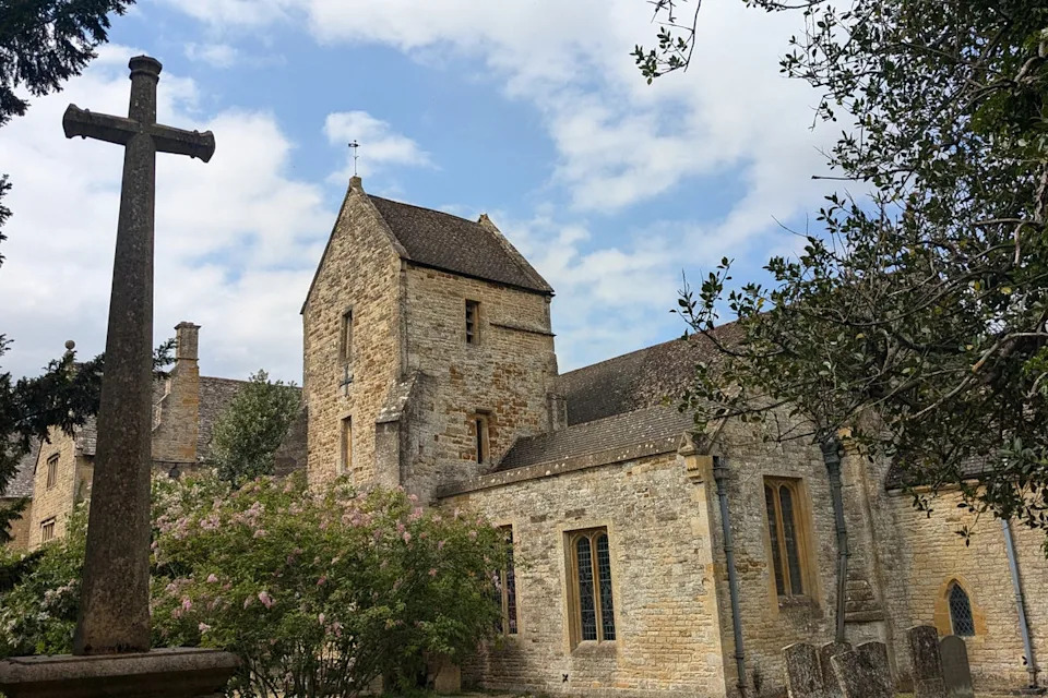 Writer Gabriel's route allowed him to see a snapshot of village life and many beautiful churches, such as St Denys Church in Little Compton, Warwickshire (Gabriel Stewart)