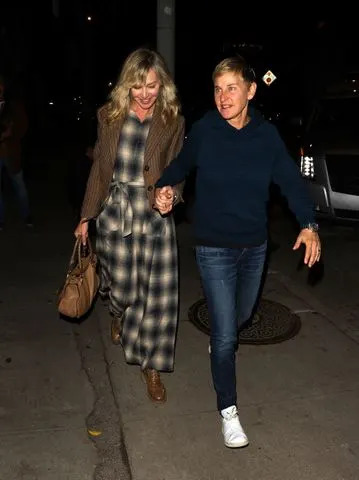 Getty Images Portia de Rossi and Ellen DeGeneres in 2022