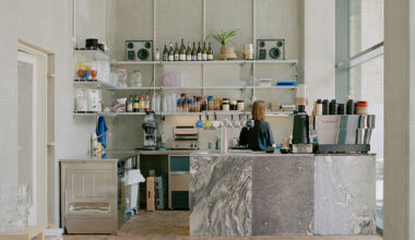 café niko doubles as design shop on copenhagen's waterfront