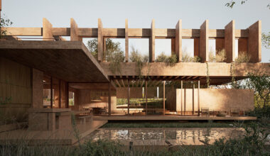 terracotta tones and shifting levels shape grizzo studio's casa VIMA