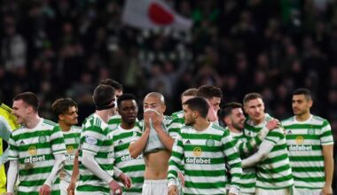 Celtic players celebrate