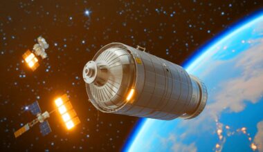 Illustration of a Chinese space-debris catcher with potential military applications.