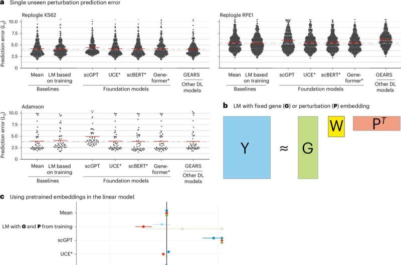 Complex deep learning models are no better at understanding biology than simple baseline models, study finds