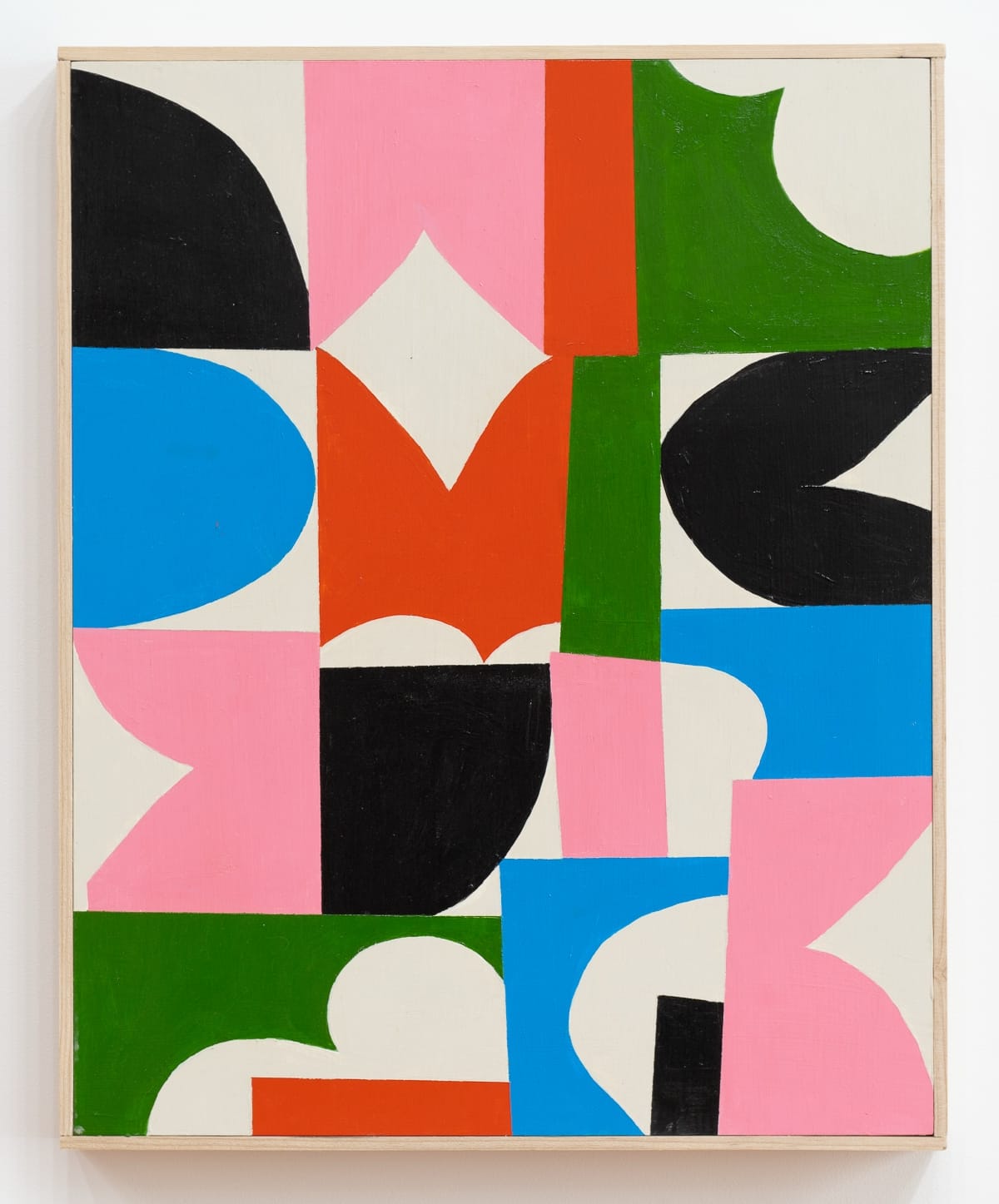 a colorful abstract painting on a white wall
