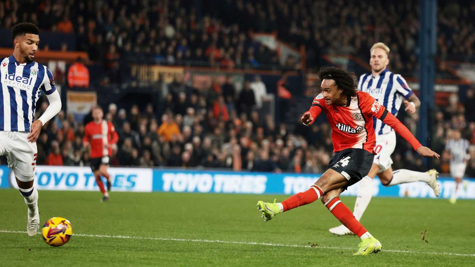 Tahith Chong in action for Luton Town