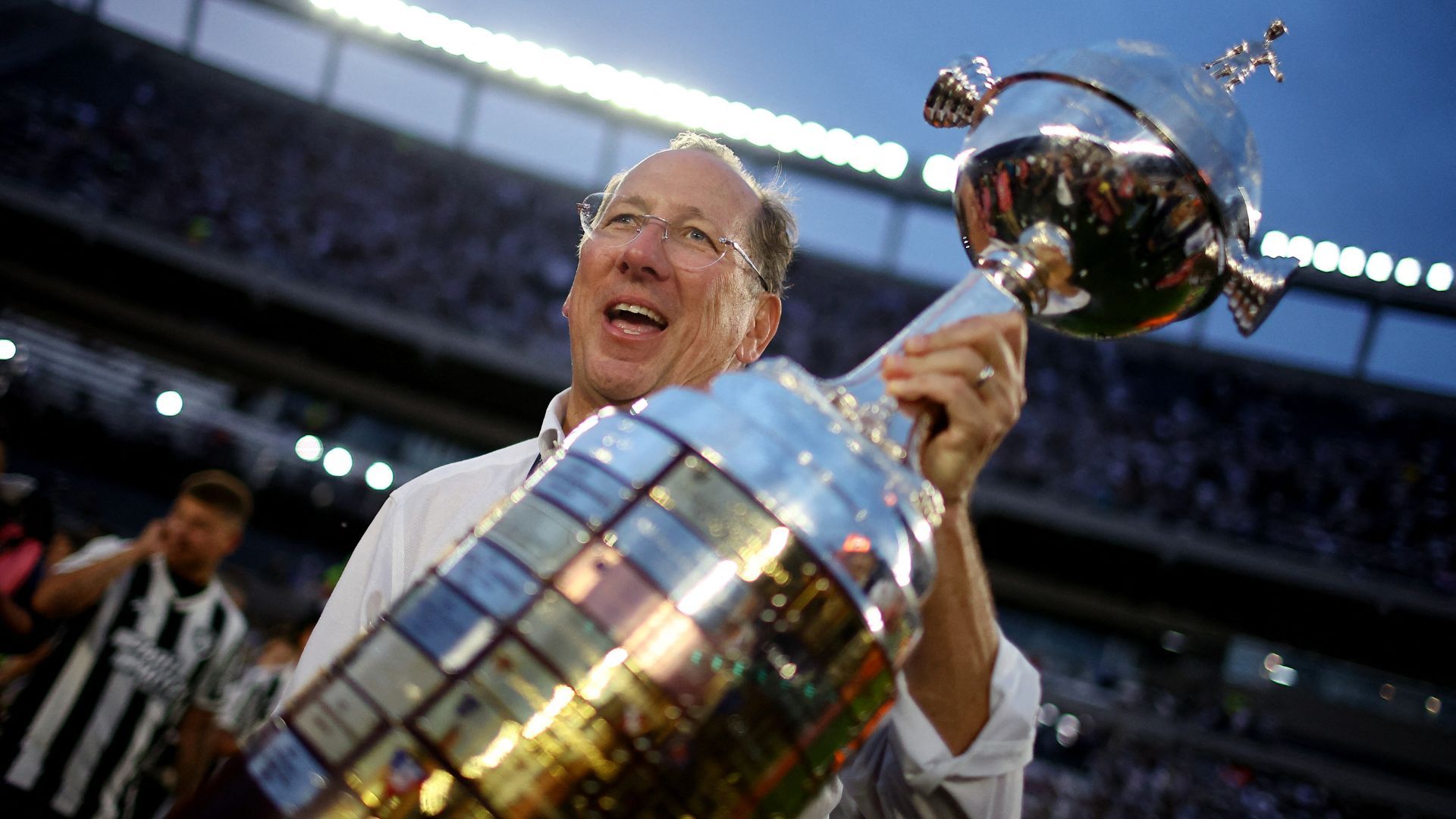 John Textor holding the Copa Libertadores