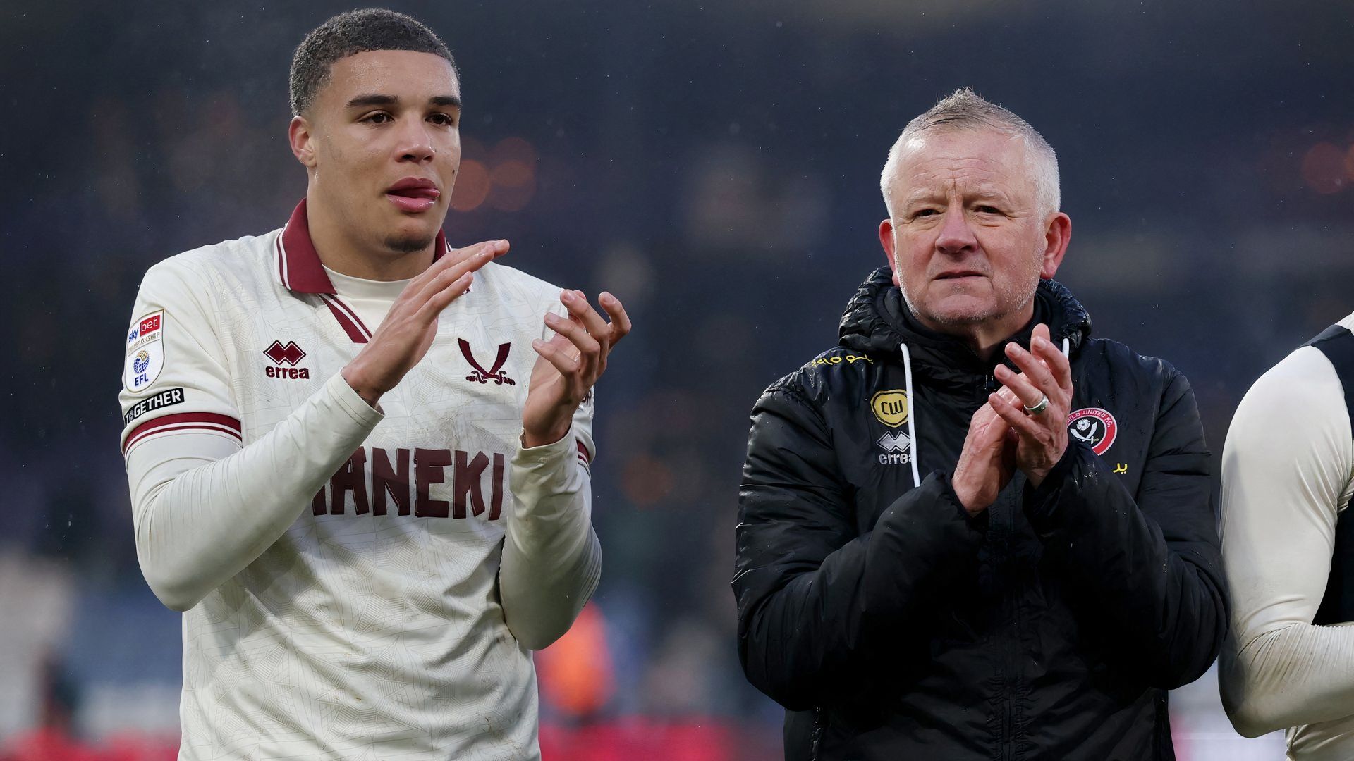 Sheffield United manager Chris Wilder and Ryan One