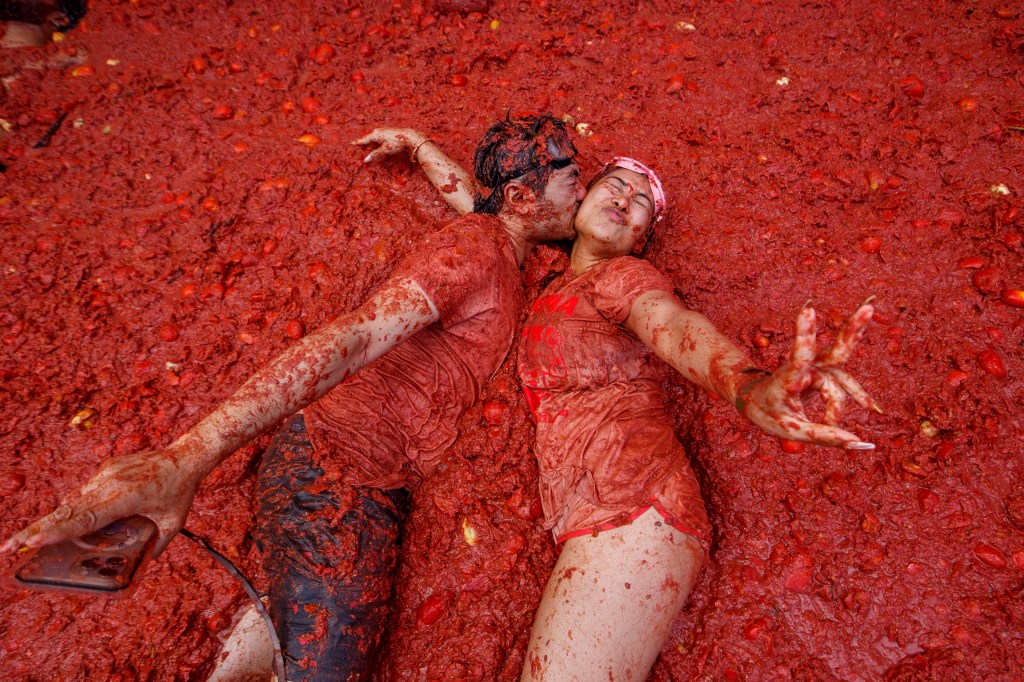 The annual 'La Tomatina' food fight festival in Bunol, near Valencia, Spain, August 27, 2025.
