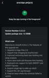 The release notes for firmware version 6.2.6.3 for the Active 2 smartwatch. (Image source: u/Square_Reaction_3906 via Reddit)