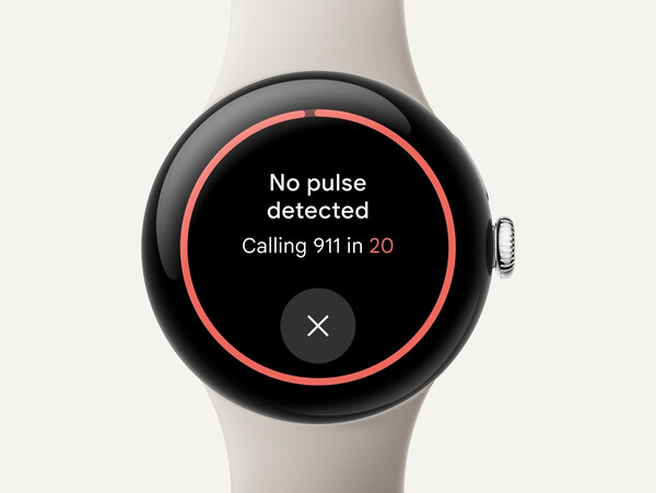 The Pixel Watch 3 is the first smartwatch that can detect loss of pulse and automatically call emergency services. (Image source: Google)