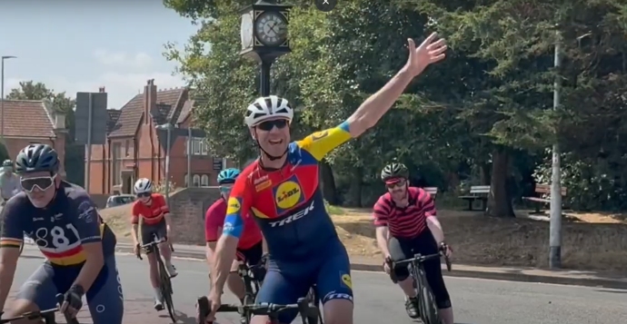 Tour de France legend Jens Voigt cycles through Highbridge on cross-UK challenge
