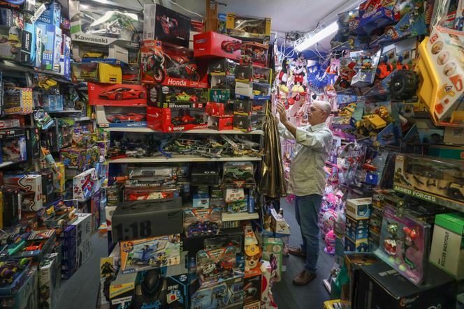An A to Z Toys store, whose manager said he would have to raise the prices of almost all the toys in his shop due to tariffs, Miami Beach, Florida, May 7, 2025.