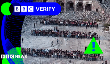 BBC Verify Live: Viral Gaza video is an AI fake and South China Sea ship collision assessed