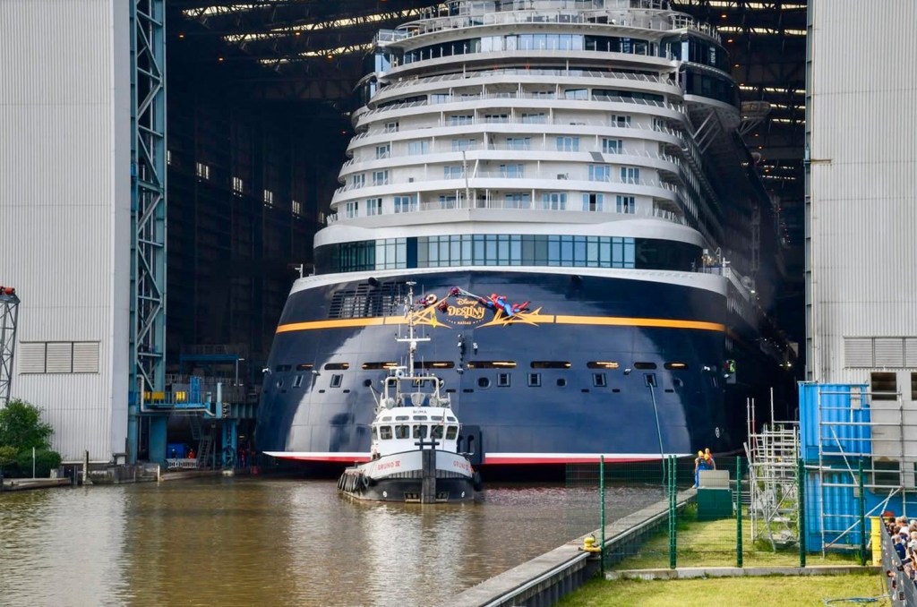 Disney Destiny Ship Floats Out of Meyer Werft Shipyard in Germany   DCL Fan