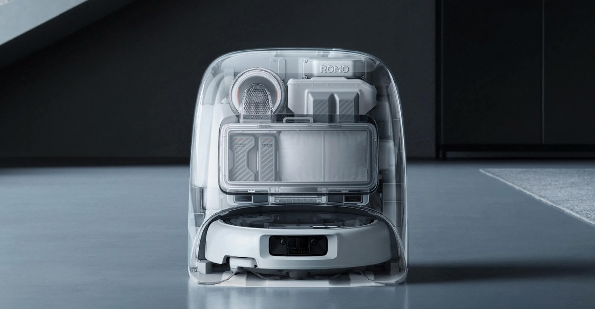 The Romo is DJI’s first robovac and features a transparent design
