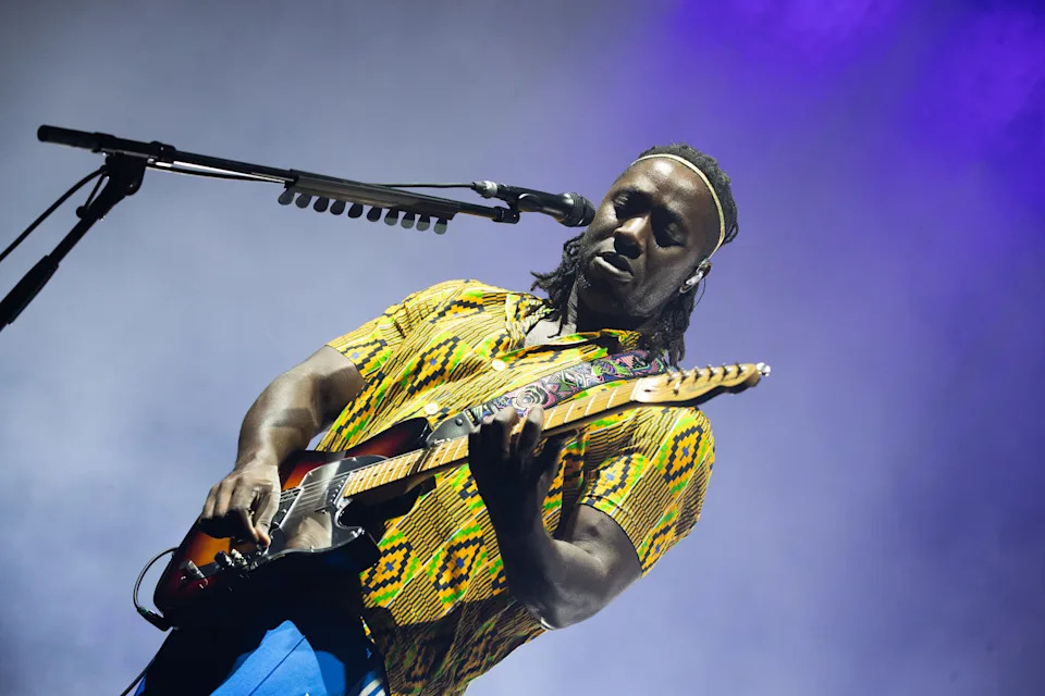 Kele Okereke of Bloc Party performs at The 3Arena Dublin