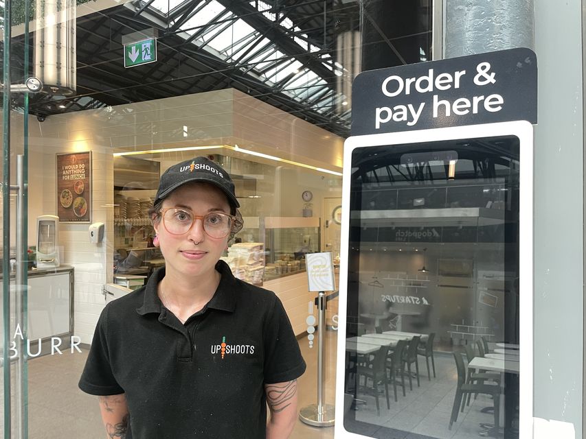 Veronica DeLuca outside UpShoots cafe